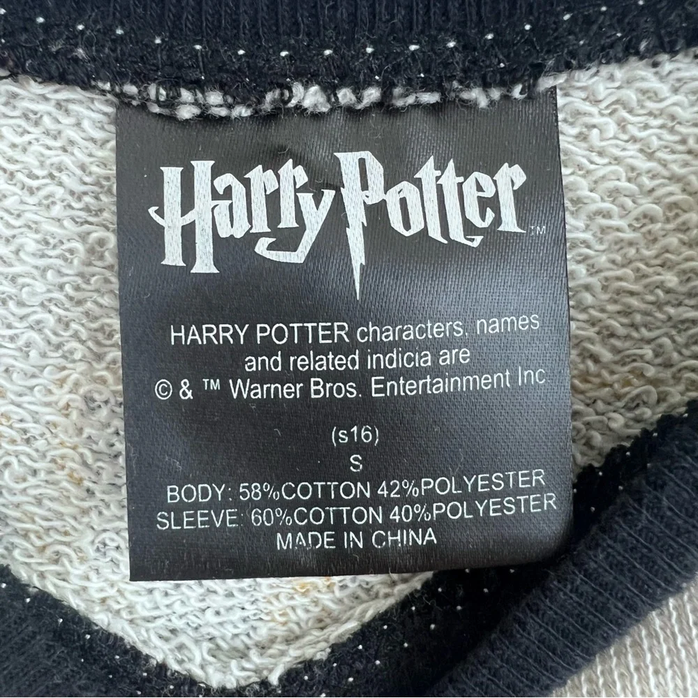 Harry Potter Hogwarts Gray and Blue Long Sleeve Shirt Universal Studios Unisex S - Picture 2 of 4